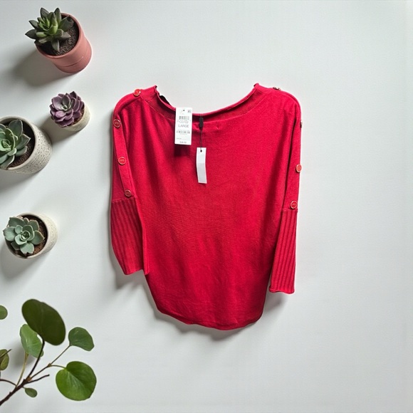 Melissa Paige Scarlet Buttoned Sleeve Sweater - Picture 2 of 3